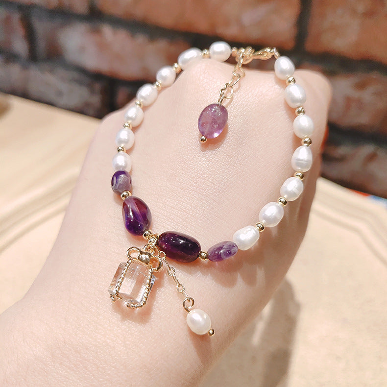Transfer Flourishing Peach Blossom Baroque Pearl Bracelet - One Red Hill